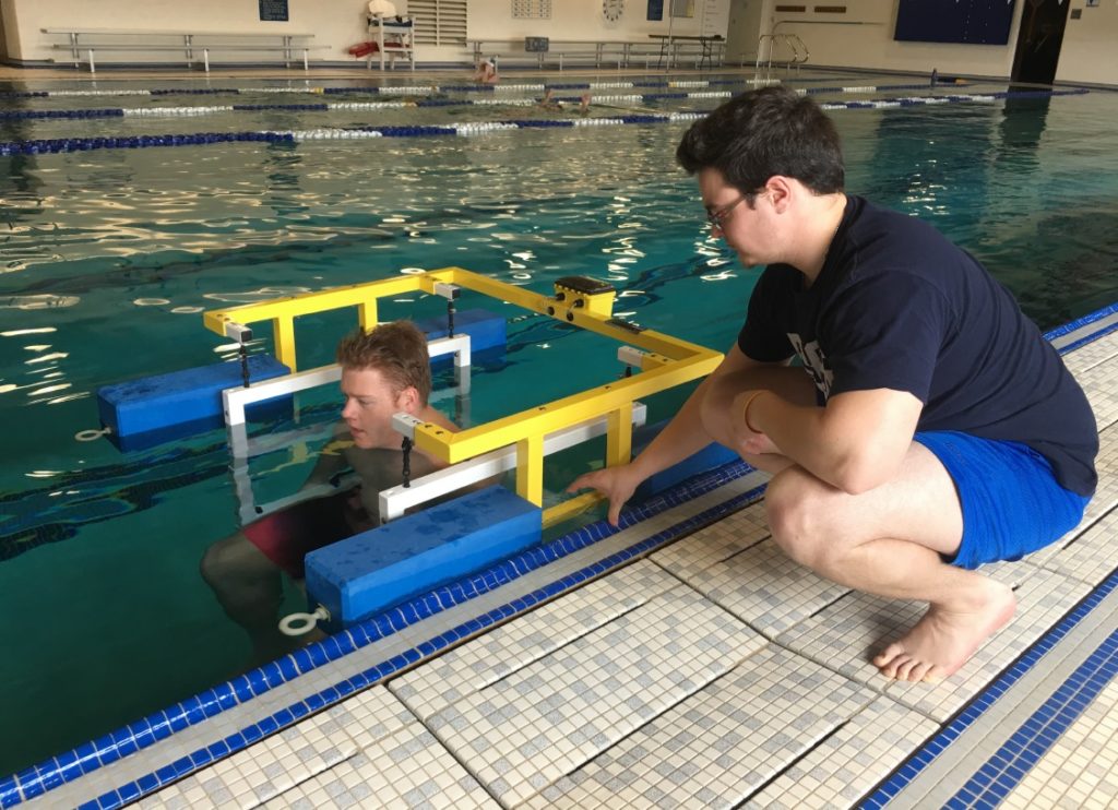 Underwater weighing at University of New England